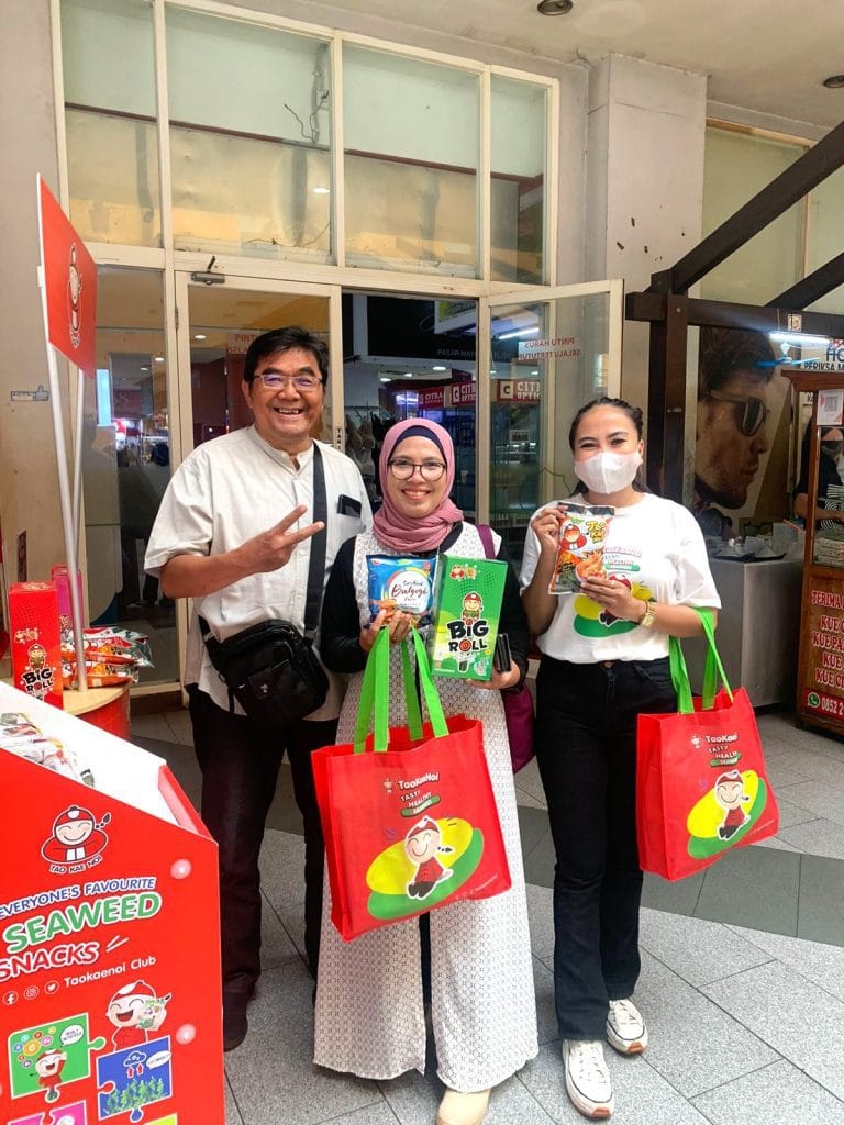 Sampling selling Taokaenoi di pasar tradisional Jabodetabek