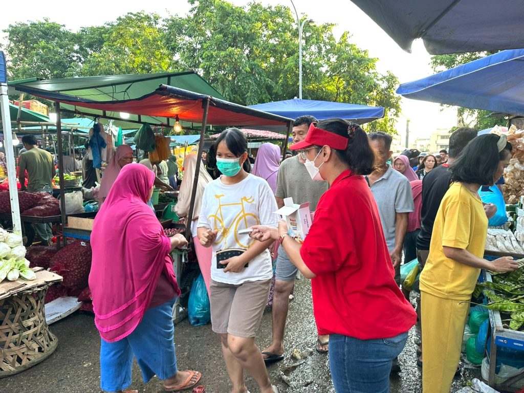 Sampling produk snack anak Kinder Creamy di General Trade