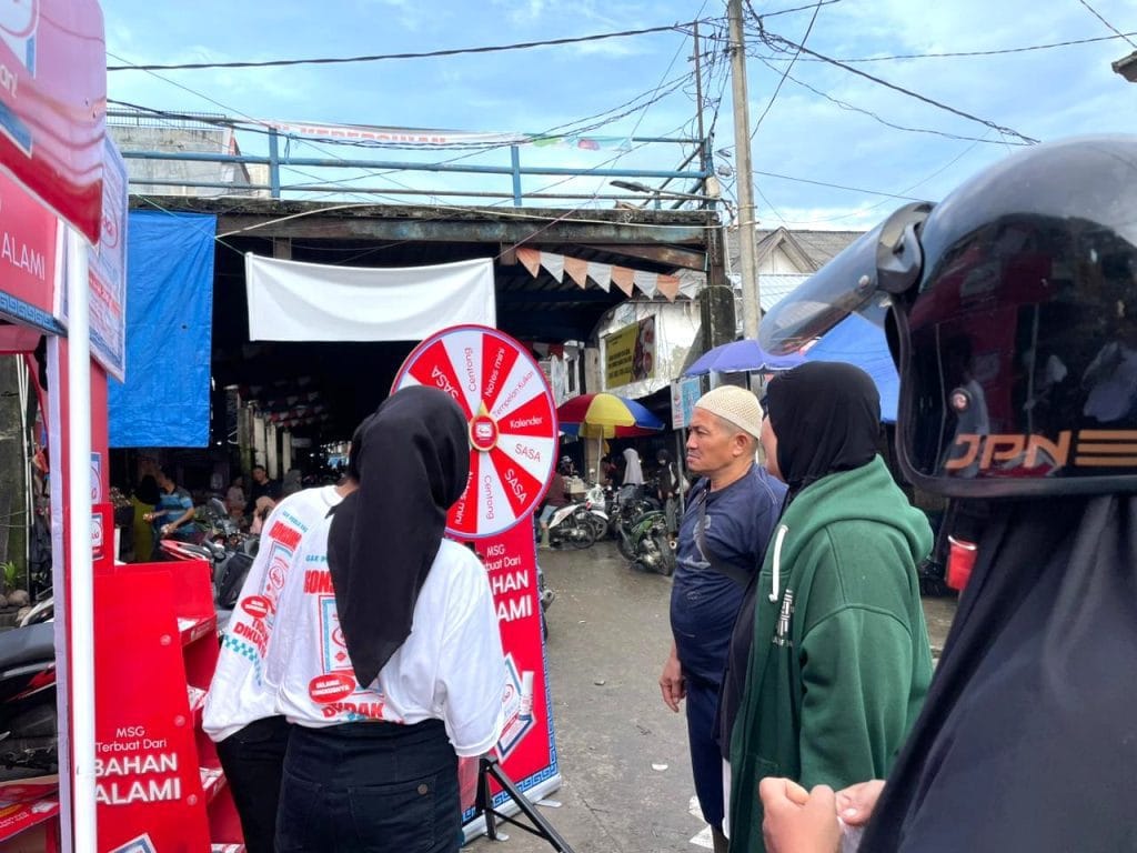 Brand activation Sasa MSG di pasar tradisional Kalimantan