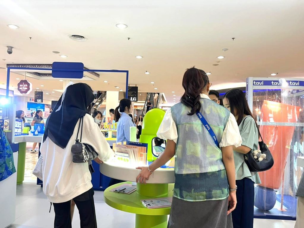 Aktivasi experiential beauty booth Tavi dengan support manpower dari brand activation agency Pradipta
